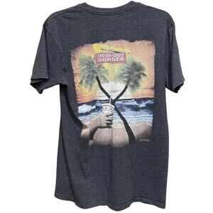 In N Out Burger Shirt Mens Size M Gray Graphic California Beach Sunset
